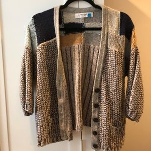 Anthropologie Sparrow oversized patchwork cardigan